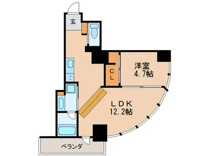 レジデンスT・L新栄(1LDK/9階)の間取り写真