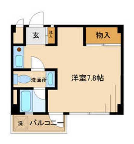 KYビルA(1K/1階)の間取り写真