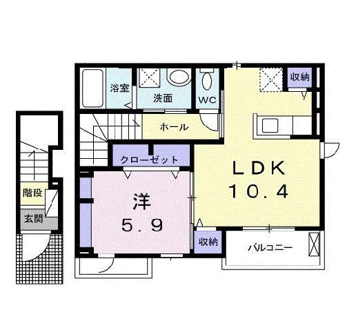 グランツ・フォルシュ横町(1LDK/2階)の間取り写真