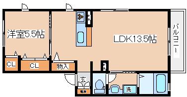 フェアリーコート(1LDK/1階)の間取り写真