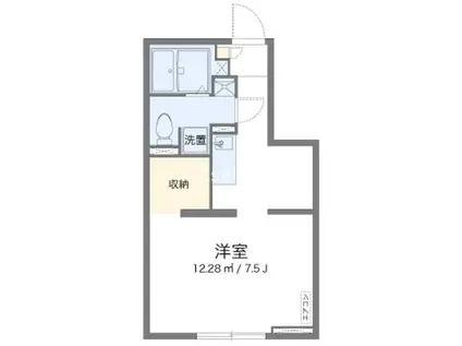 アルクメルベーユ(ワンルーム/1階)の間取り写真