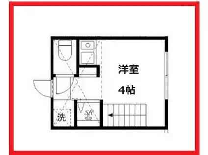 ホットハウス小岩(ワンルーム/2階)の間取り写真