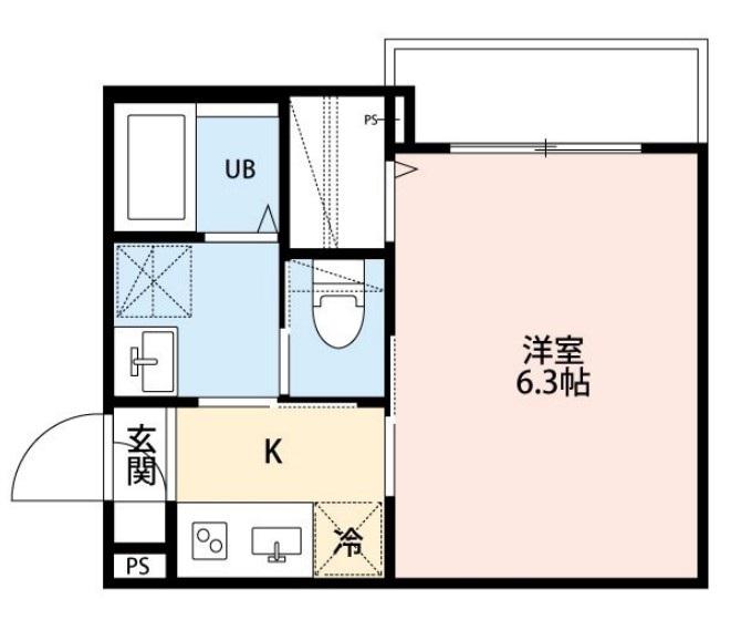ROBOT HOME 北浦和(1K/1階)の間取り写真