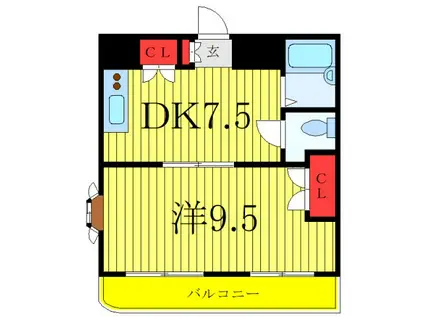 メゾンカンパネッラ(1DK/3階)の間取り写真