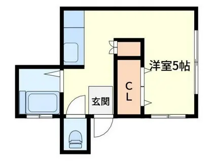 トモミ荘(ワンルーム/1階)の間取り写真