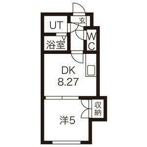 エクセレンス東札幌(1DK/3階)の間取り写真