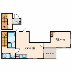 ローズバンク(1LDK/2階)の間取り写真