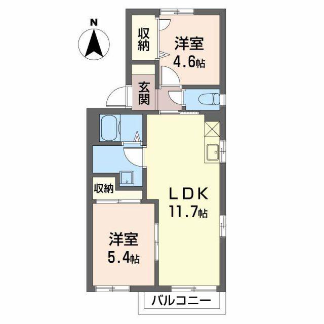 CASTOR(2LDK/2階)の間取り写真