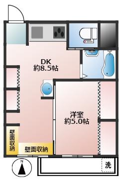 オーナーズマンション(1DK/4階)の間取り写真