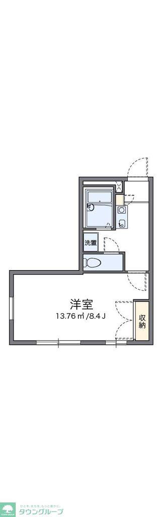 レオパレストゥインクル砂川(1K/1階)の間取り写真
