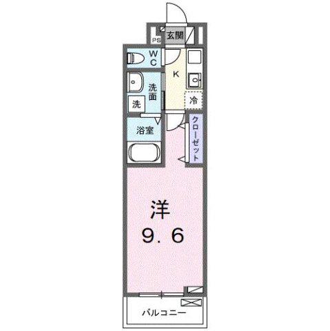 スプレンドーレ(1K/2階)の間取り写真