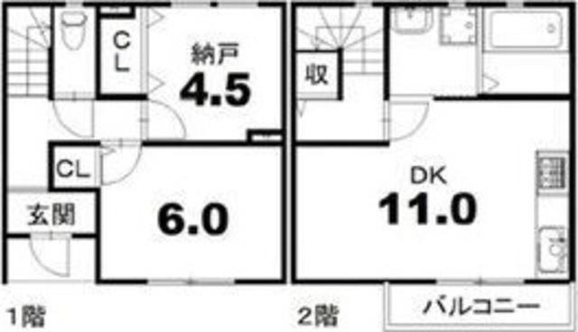スタイルII(2LDK/1階)の間取り写真