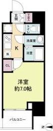 WORVE大阪本町(1K/3階)の間取り写真