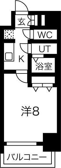 メイクスアート太閤通(1K/10階)の間取り写真