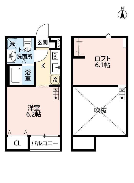 シンフォニア座間(ワンルーム/1階)の間取り写真