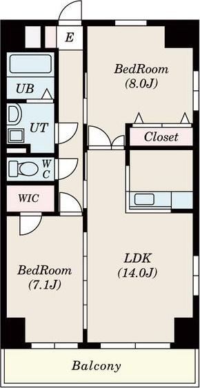 S-FORT鶴舞MARKS(2LDK/10階)の間取り写真