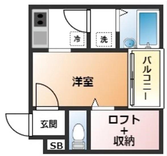 サエラIIIロイヤル(ワンルーム/2階)の間取り写真