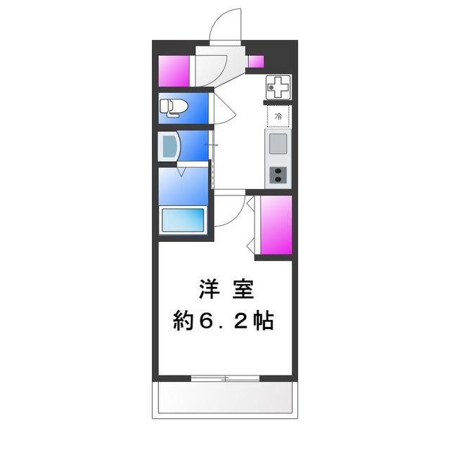 LUXE布施南II(1K/2階)の間取り写真