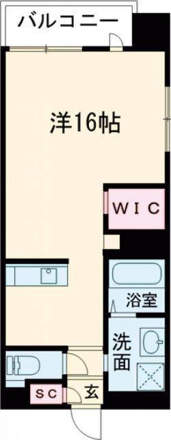 ウィングス戸畑(ワンルーム/2階)の間取り写真