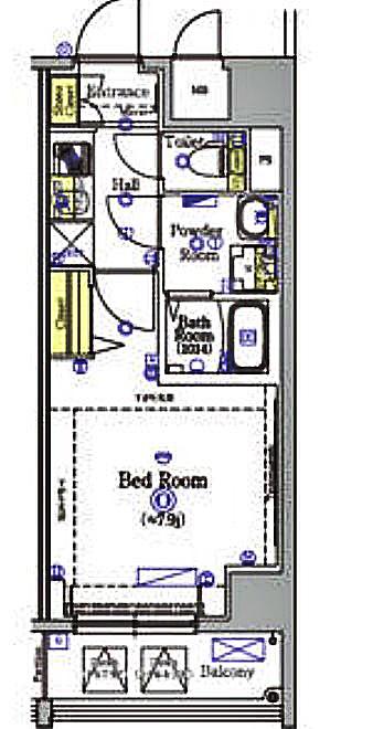 SHOKEN RESIDENCE名古屋泉(1K/2階)の間取り写真