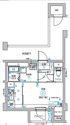 DIPS西新井(1K/1階)の間取り写真