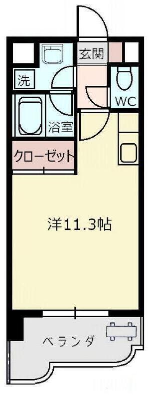 アリュール・アイ(ワンルーム/6階)の間取り写真