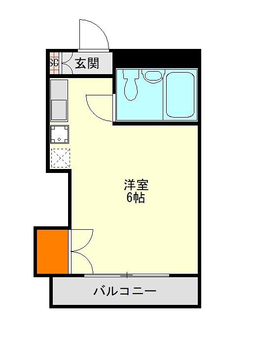メゾンドリック(ワンルーム/1階)の間取り写真