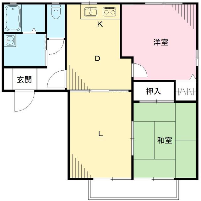 ドルフ花垣 B(3DK/2階)の間取り写真