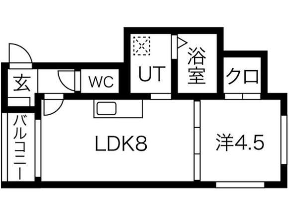 LOFT10 名駅(1LDK/3階)の間取り写真