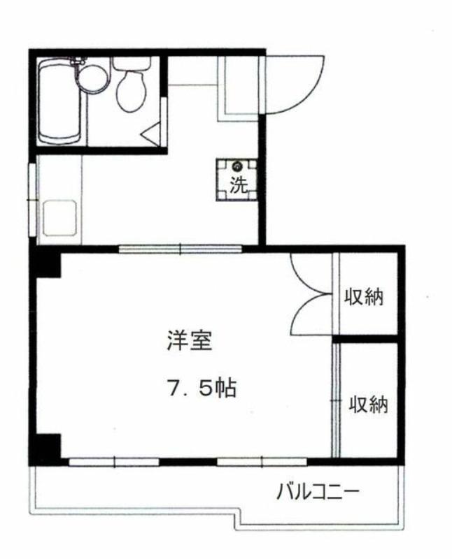 すみれハイツ(1DK/3階)の間取り写真