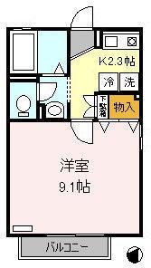 ハイムひいらぎ(1K/1階)の間取り写真
