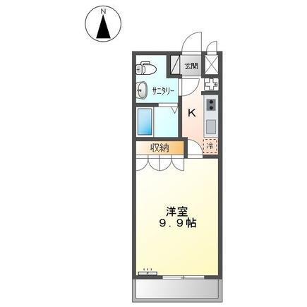 ドリームハイム(1K/2階)の間取り写真