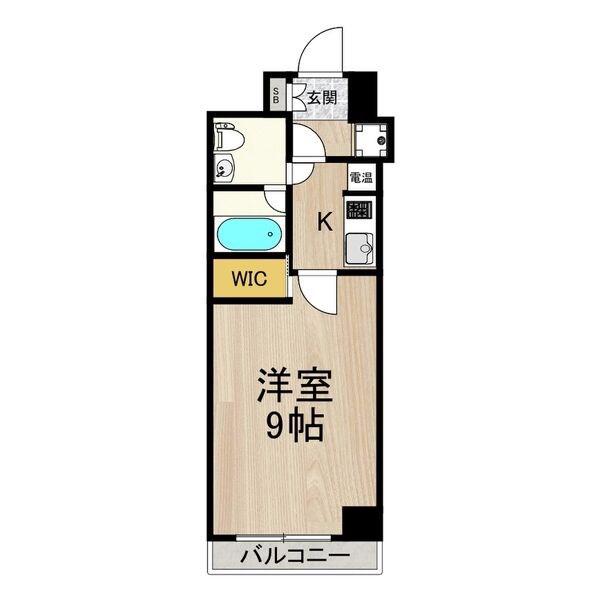 インブルーブ三宮イースト(1K/4階)の間取り写真