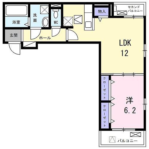 HEAL COURT K.N(1LDK/1階)の間取り写真