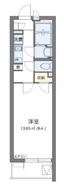 クレイノツインダイヤ(1K/1階)の間取り写真