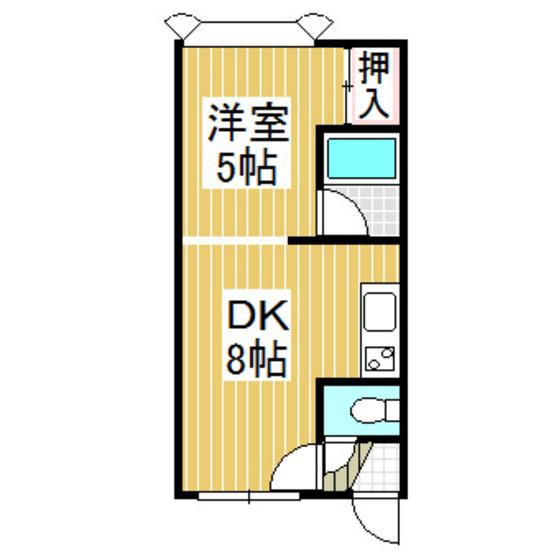 エスプリA(1DK/3階)の間取り写真