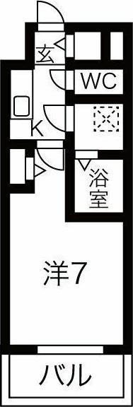 ファステート栄セントラル(1K/2階)の間取り写真