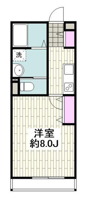 マニビータ新子安(1K/2階)の間取り写真