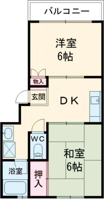 ビバーチェ(2DK/1階)の間取り写真