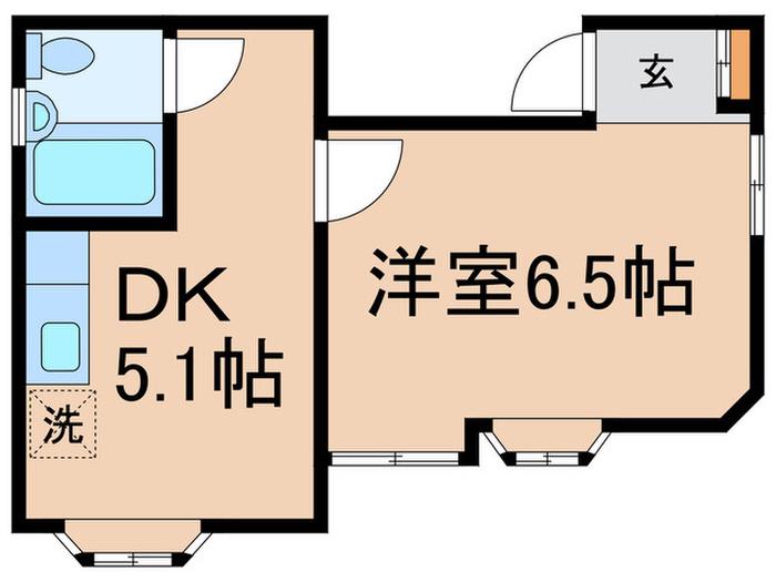 サクラハイツ(1DK/1階)の間取り写真