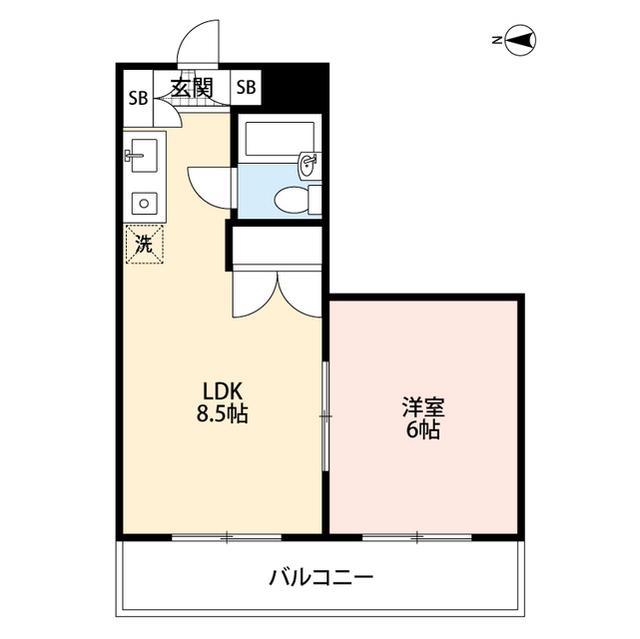 エクセルホームズカネキ丸の内(1LDK/2階)の間取り写真