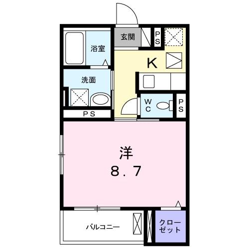 MAISON三栄(1K/1階)の間取り写真