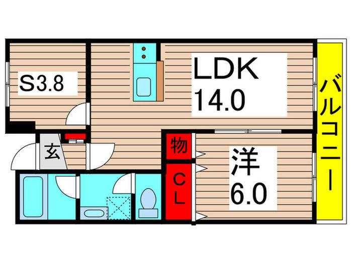 ドエル・エントピア(1SLDK/1階)の間取り写真