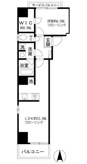 アートヴィラージュ亀戸(1LDK/9階)の間取り写真