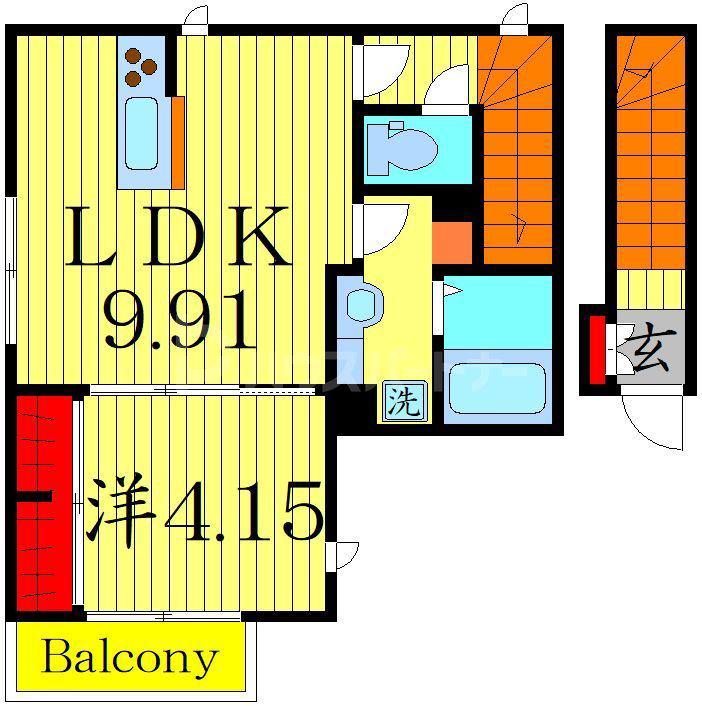 ルネス押上(1LDK/2階)の間取り写真