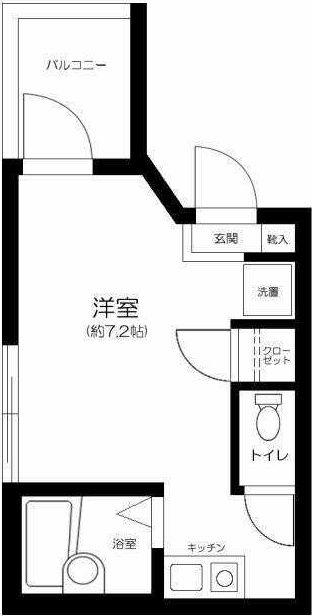 エヌブラン(ワンルーム/1階)の間取り写真
