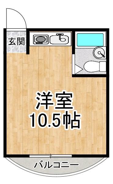 グリーンランド大津(ワンルーム/5階)の間取り写真