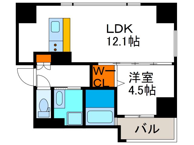 灯 -AKARI-(1LDK/2階)の間取り写真