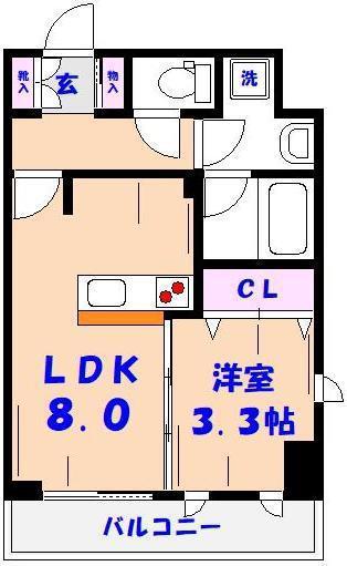 アメニティ市川NEXT(1LDK/7階)の間取り写真