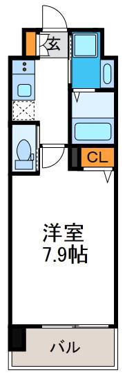 リヴィアス難波ルノン(1K/11階)の間取り写真